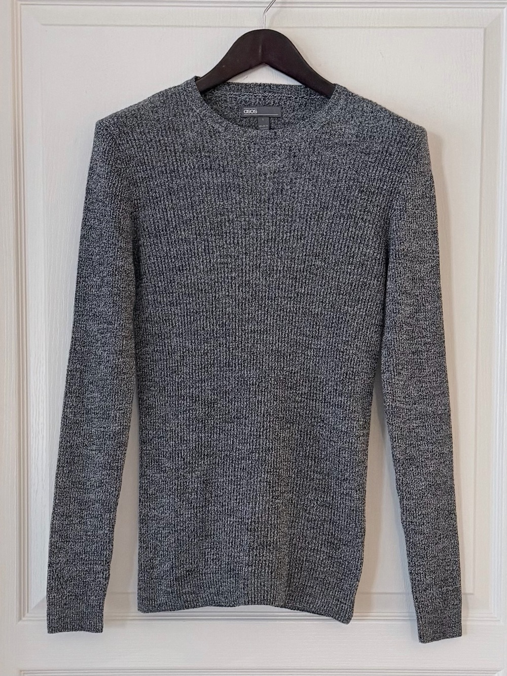ASOS Women's Gray Marled Crewneck Sweater
